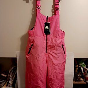 Champion Girls pink snow bibs girls size XL (14-16) NWT